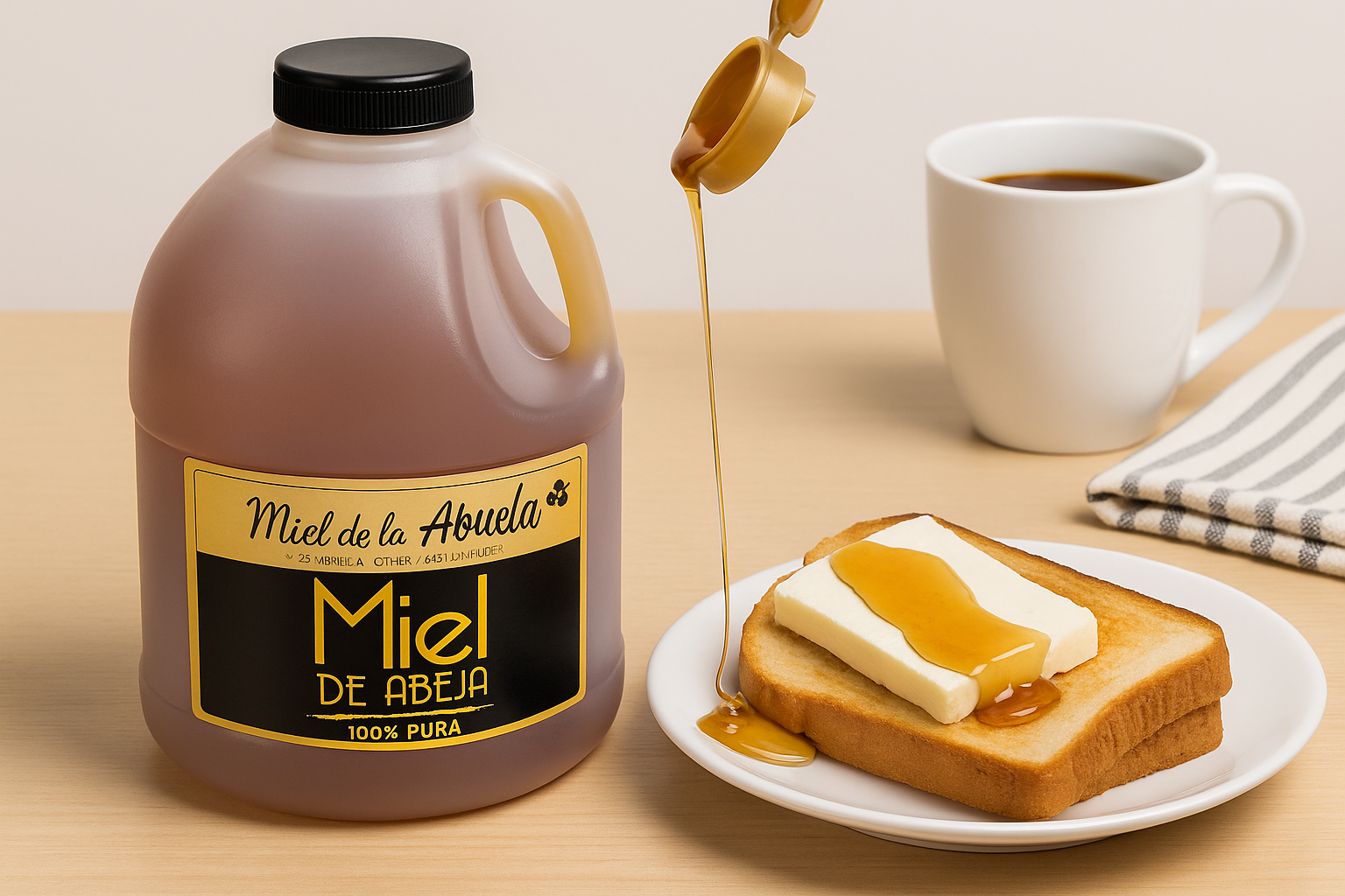 Miel de Abeja 100% Pura – Cuarto de Galón 48 oz
