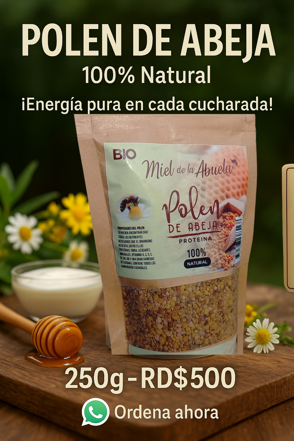 Polen de Abeja Miel de la Abuela – Energía Pura y Nutrición Natural